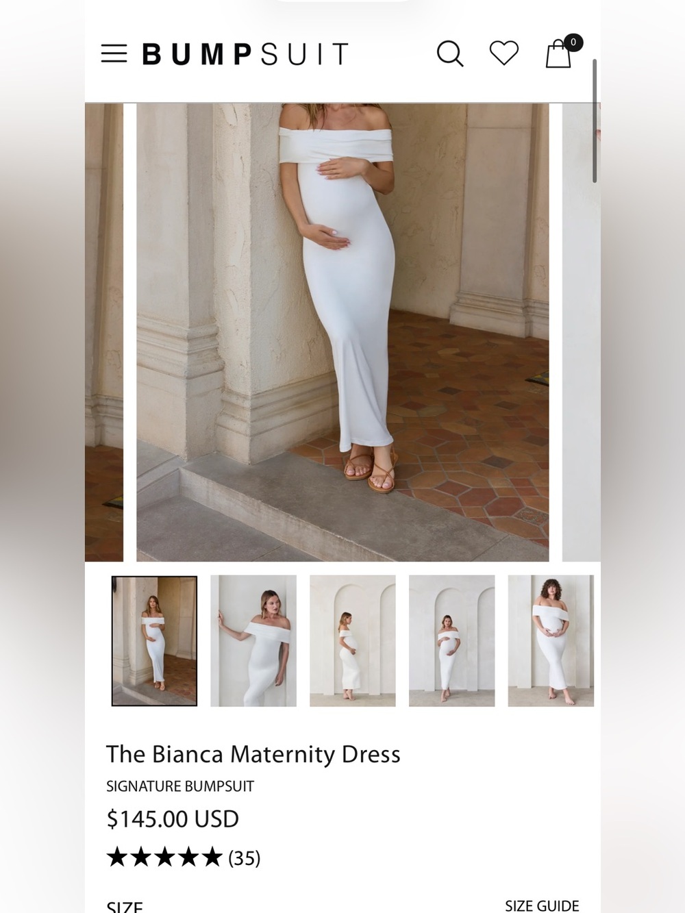 The Bianca Maternity Dress — White